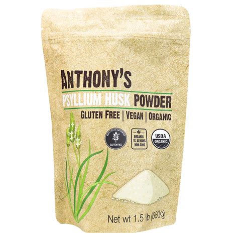 Anthony S Organic Psyllium Husk Powder In Canada Vegan Gluten Free