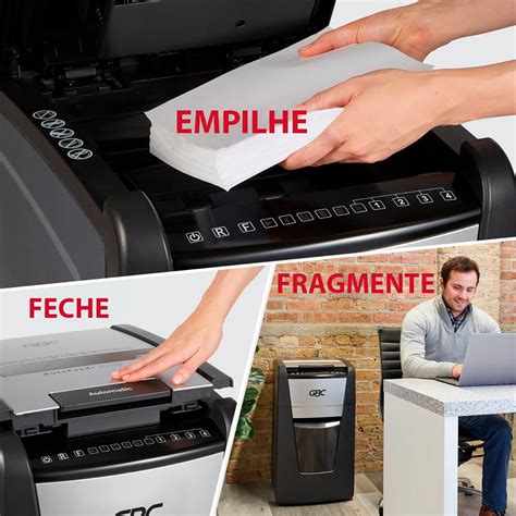 Melhor Fragmentadora De Papel - Fragmentadora Automática de papel Tilibra 300 folhas - 300x 127V - GBC ...