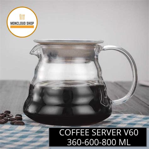 Jual Teko Kopi Teh Kaca Pot Drip Server Kopi Cloud Coffee Maker V60