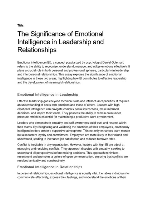 Emotional Intelligence Download Free Pdf Emotional Intelligence Leadership