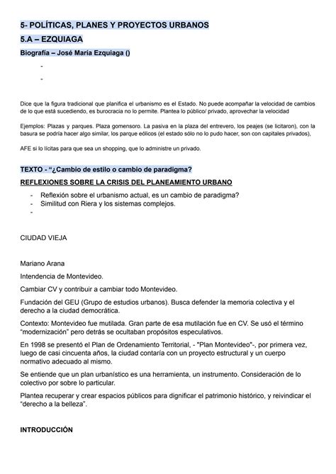 Solution Teoria Del Urbanismo Politicas Planes Y Proyectos Urbanos