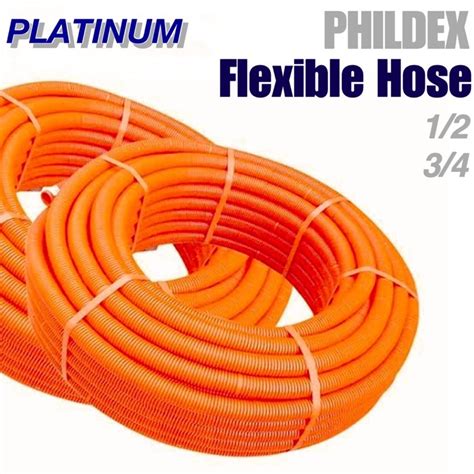 Per Mtr PVC Electrical Flexible Hose Conduit Orange 1 2 3 4 Sold