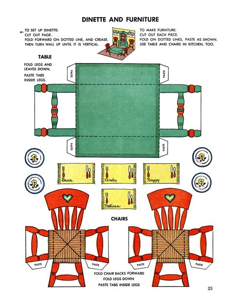 Printable Dollhouse Furniture