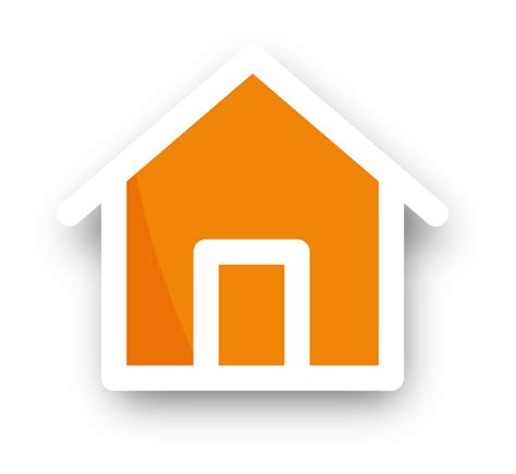 Home Icon With Realistic Shadow Flat Style Houses Symbols For Apps And