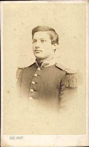 Cdv Franz Sischer Soldat Dritte Republik Uniform Epaulette Portrait