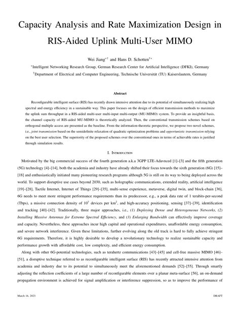 Pdf Capacity Analysis And Rate Maximization Design In Ris Aided