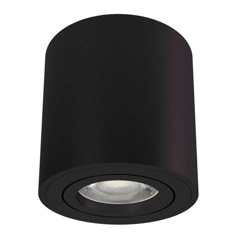 CORI Aufbauspot Dimmbar Matt Schwarz Schwenkbar Inkl LED GU10 6 5W