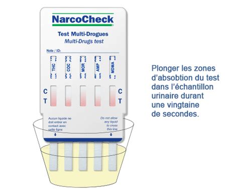 Test de dépistage Multi Drogues 5 tests en 1 Cannabis Cocaïne