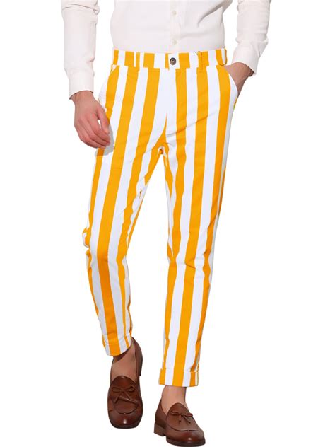 Lars Amadeus Stripe Business Pants For Men S Slim Fit Tapered Dress Pants