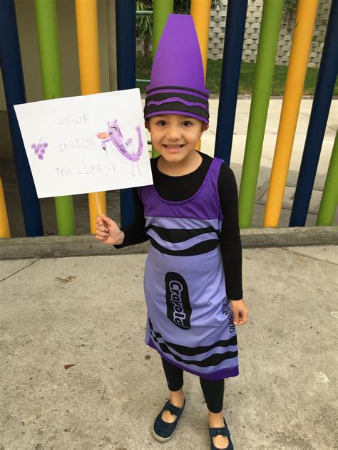 Crayon Costume The Day The Crayons Quit” Purple Crayon For Reading