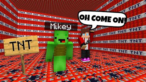 How Jj And Mikey Got Inside Tnt Block In Minecraft Minecraft Maizen