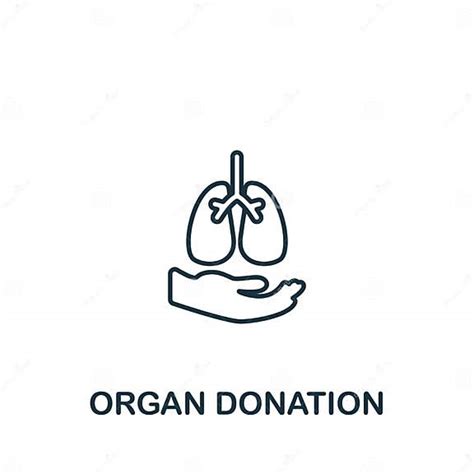 Organ Donation Icon Monochrome Simple Healthcare Icon For Templates