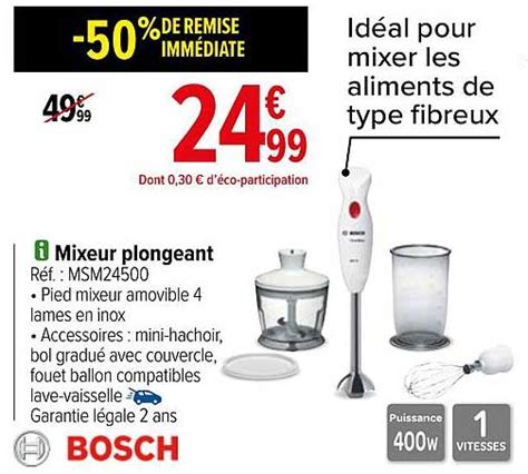 Promo Mixeur Plongeant Bosch Chez Carrefour ICatalogue Fr