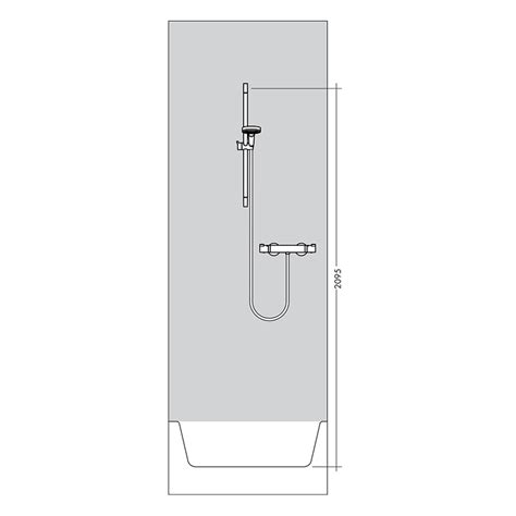 Hansgrohe 27032000 Croma 100 Sistema Doccia Esterno Vario Ecosmart 9 L