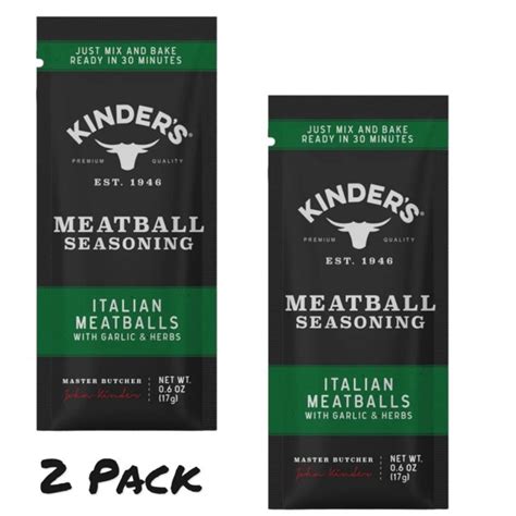 2 Pack Kinders Italian Meatball With Garlic And Herbs Seasoning