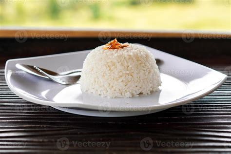 Aesthetic Rice On Plate Asian Cuisine Menu Balinese And Indonesian