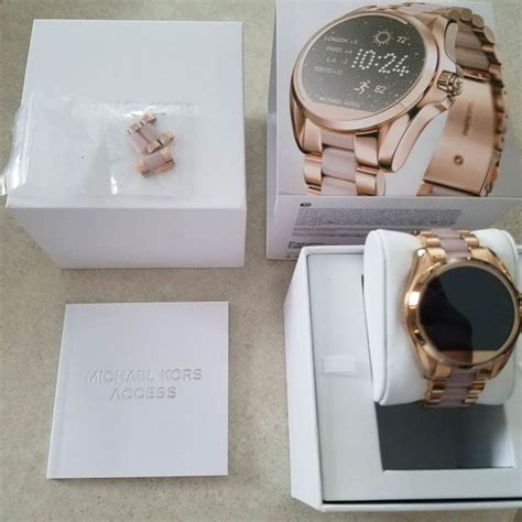 Wts Michael Kors Bradshaw Rose Gold Tone Smartwatch Watchcharts Marketplace