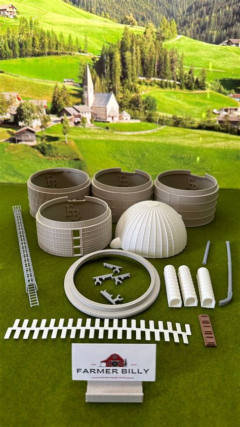 20 Ft Diameter Concrete Stave Silo 164 Scale Model Toy Etsy