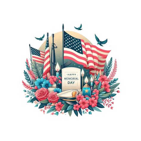 Premium Vector Happy Memorial Day Greeting Design