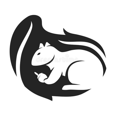 Squirrel Logo Template Isolated Brand Identity Icon Abstract Vector Graphic Stock Vector