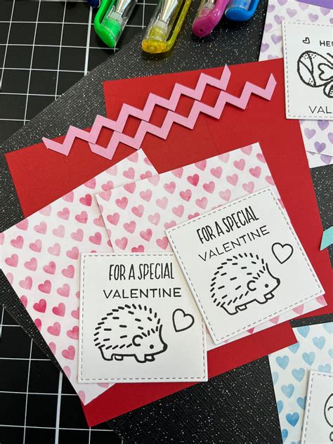 Valentine Card Kit Set Of 8 For Kids Diy Card Kit Valentines Day Kid