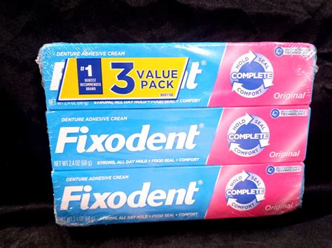 Fixodent Complete Denture Adhesive Cream Hold Seal Comfort Oz