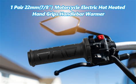 Pair Motorcycle Heated Hand Grips Electric Hot Heated Motorbike