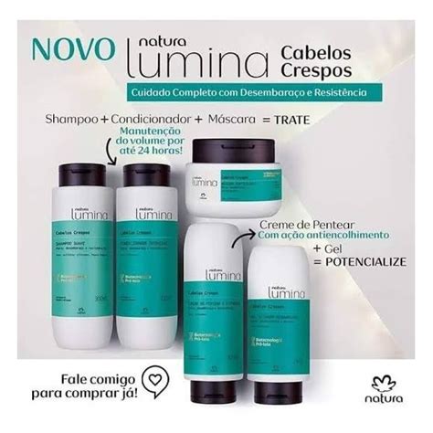 Natura Lumina Cabelos Crespos Completo Shopee Brasil