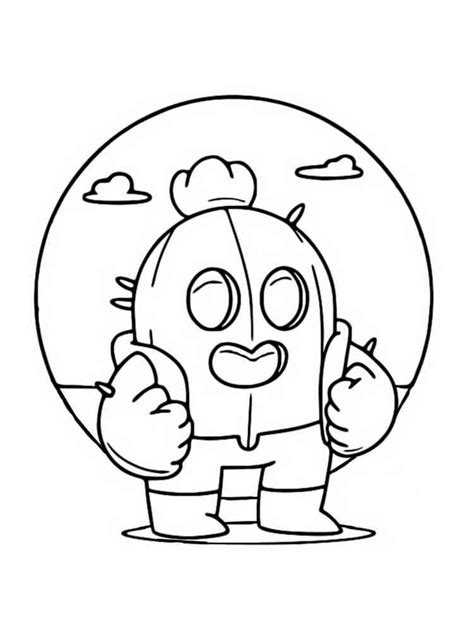 Spike Brawl Stars Coloring Pages