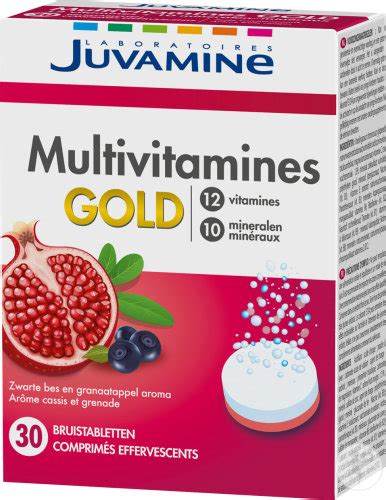 Juvamine Multivitamines Gold Fizz Arôme Fruits Rouges 30 Comprimés