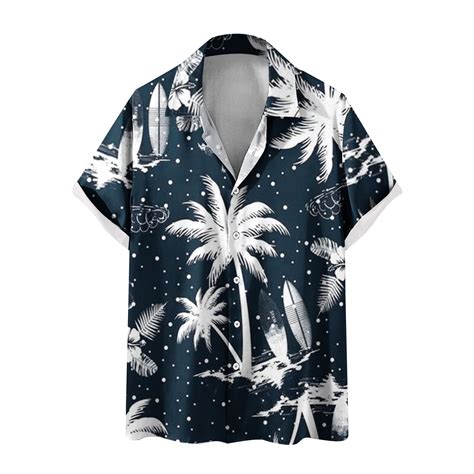 Busydd Mens Hawaiian Shirts 2024 Coconut Flroal Print Tropical Shirts