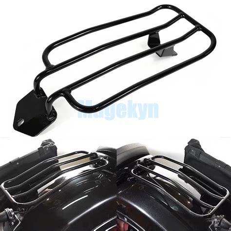 Black Rear Top Case Carrier Luggage Rack Solo Seat Rear Fender Rack For