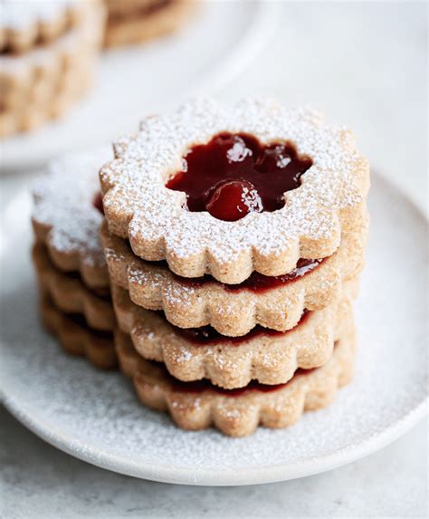 Cherry Almond Linzer Cookies Recipe - sophiefood.com