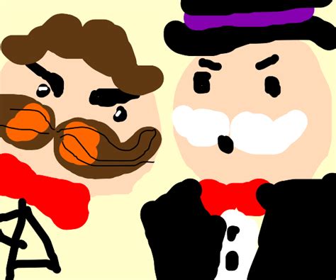 Pringles Man Vs Monopoly Man Drawception