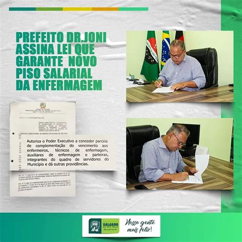 Prefeito Dr Joni Assina Lei Que Garante Novo Piso Salarial Da