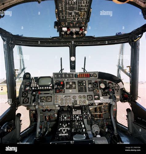 Cockpit from one of the Westland Lynx helicopters from airplane ...