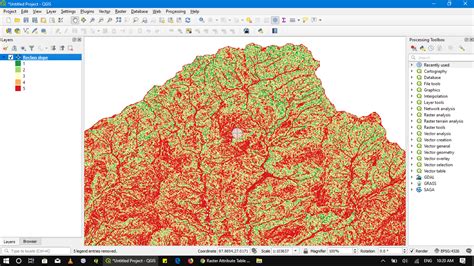 Reclassified Slope Raster Attribute Table In QGIS Geographic