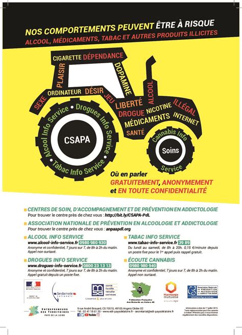 MSA Santé Sécurité en Agriculture Prévention des addictions affiche