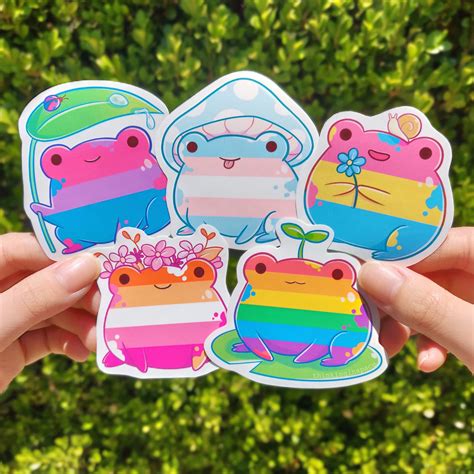 Pride Frog Charity Stickers LGBTQ Flag Frog Gay Pride Etsy