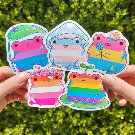 Pride Frog Charity Stickers Lgbtq Flag Frog Gay Pride Etsy