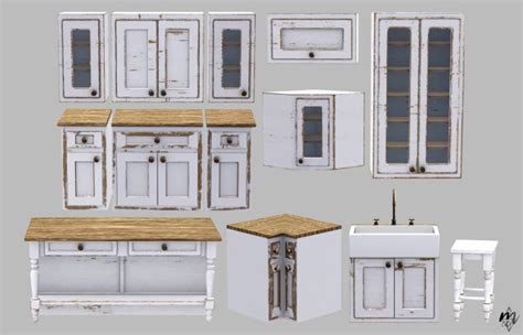 Marta S SimsBook Cc Sims4Luxury Farmhouse Kitchen Set