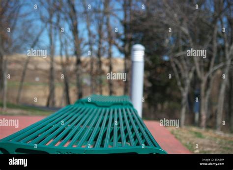 Metal Park Bench Stock Photo - Alamy