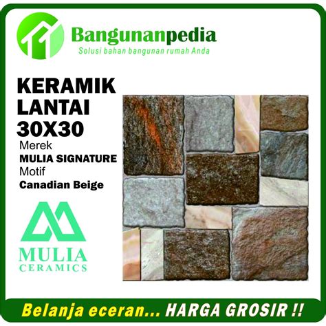 Jual Keramik Lantai Mulia 30x30 Canadian Motif Batu Alam Keramik Kasar