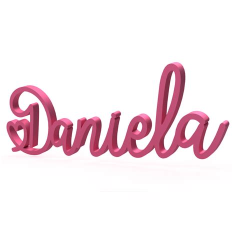 Stl File First Name Daniela Wall Decoration Or To Be Placed On The