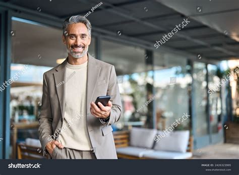 Happy Mature Older Business Man Entrepreneur Stock Photo 2426323995