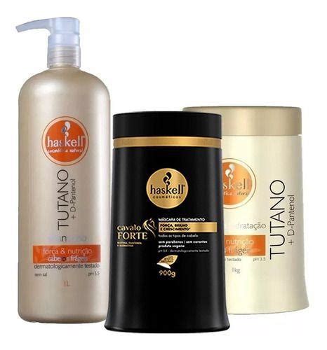 Kit Mascara Cavalo Forte Tutano 1kg Shampoo Tutano Haskell Kit