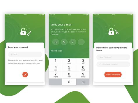 Password Reset Passwords App Design User Interface Design