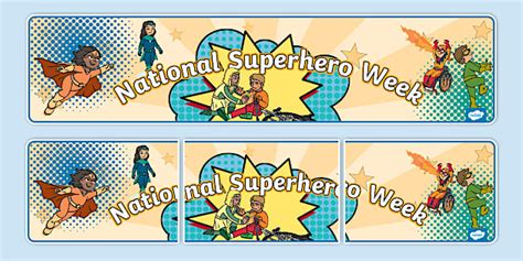 NEW National Superhero Week Display Banner Twinkl