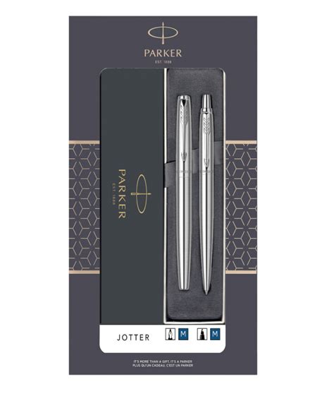 Set Stilou Pix Jotter Royal Standard Stainless Steel Ct Parker