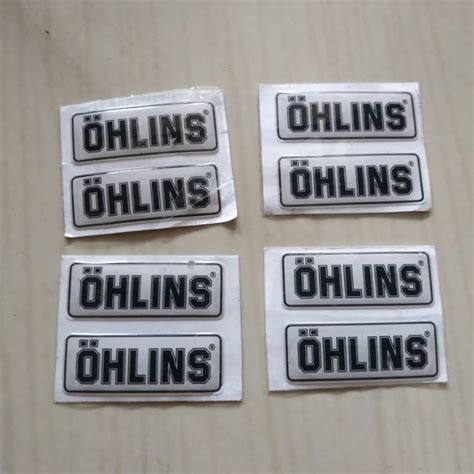 Jual Stiker Timbul Emblem Ohlins Putih Shopee Indonesia